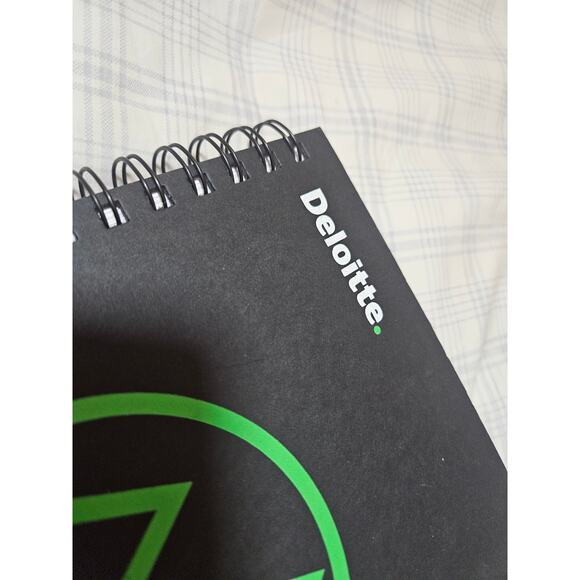 NEW Deloitte Global Manager Milestone Black 10" x 7" Spiral Bound Lined Notebook - Picture 4 of 8